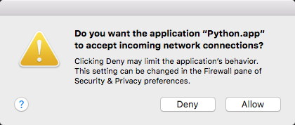Mac firewall python app keeps asking for permission windows 7
